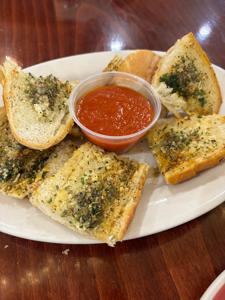 Garlic bread with marinara at Pecorino's